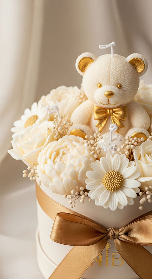 Serene Bouquet – Large Wax Flower Bouquet (15 Wax Candles)