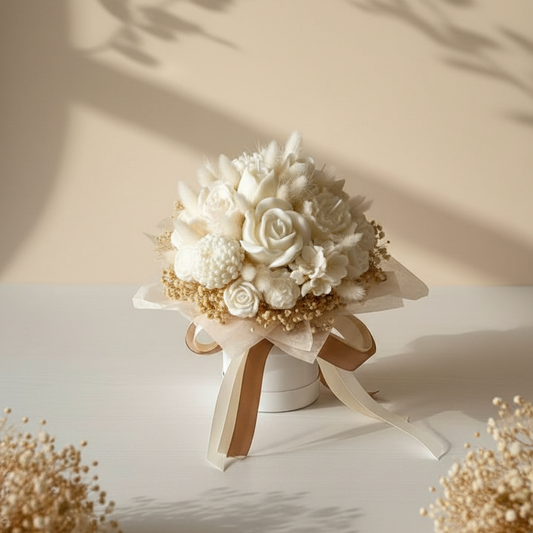 Lumière Bloom – Large Wax Flower Bouquet (20 Mixed Wax Flowers)