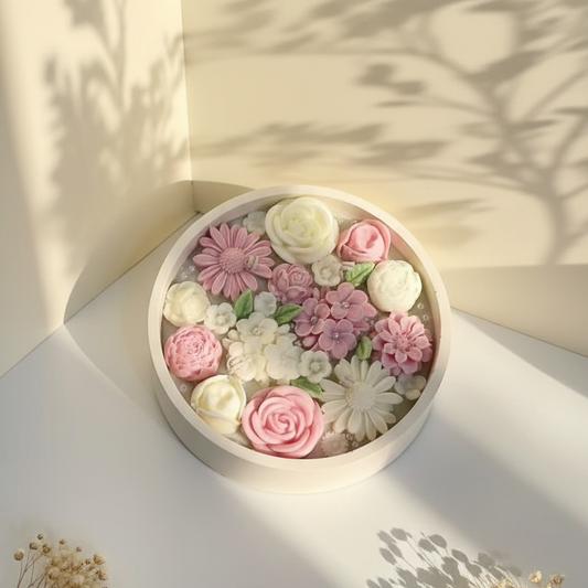 Serenity Roses – Medium Wax Flower Bouquet (30 Wax Roses)