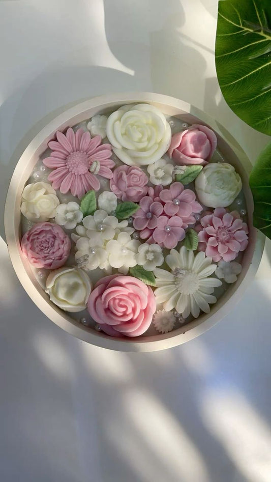 Serenity Roses – Medium Wax Flower Bouquet (30 Wax Roses)