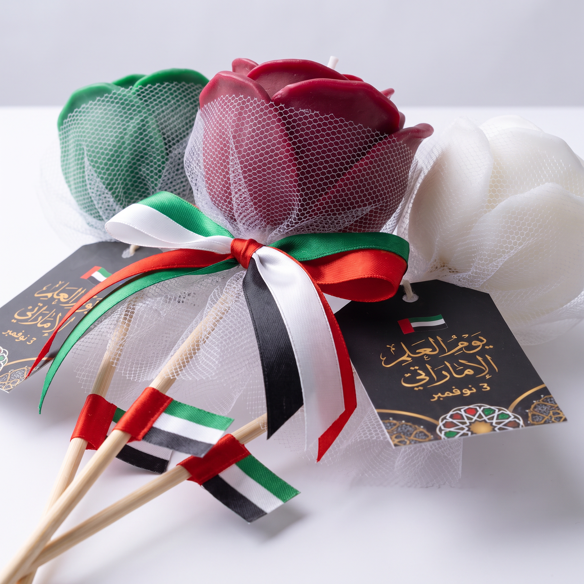 Flag Day Giveaways 3 pcs  | Scented Wax Flowers